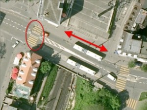 Bushaltestelle verkuerzt