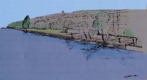 Es wird neu eine Ufertreppe gebaut, die es erlaubt, bei heissem Wetter die Füsse zu kühlen.